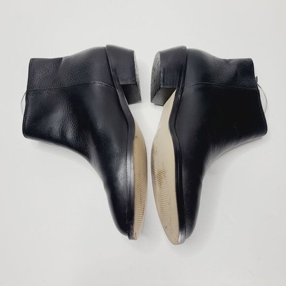 J. Crew Black Frankie Pebbled Leather Ankle Boots size 8 1/2 - Picture 4 of 15